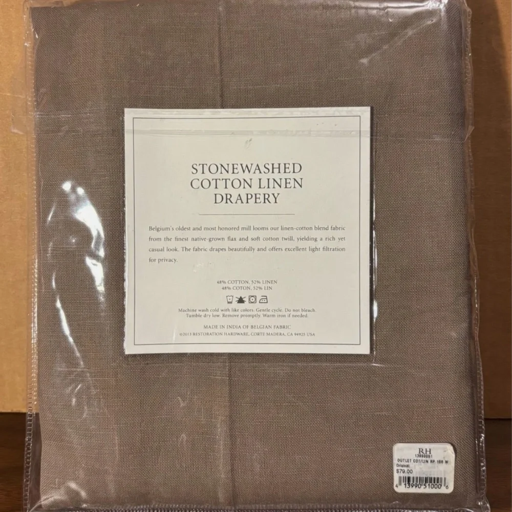 Restoration Hardware - Stonewashed Cotton Linen Drapery